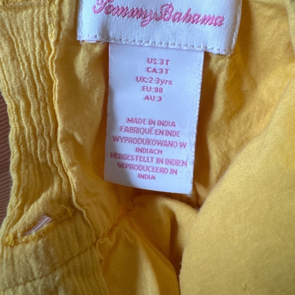 Tommy Bahama Yellow Baby Top size 3T - Picture 3 of 3